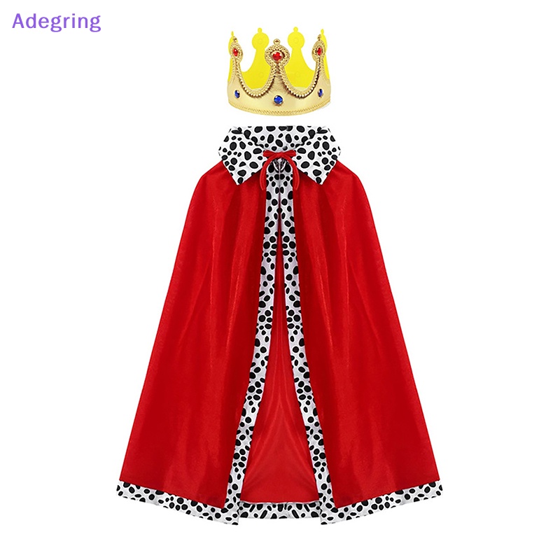 adegring-เสื้อคลุมคอสเพลย์-ราชาจักรพรรดิ-เจ้าชาย-มงกุฎ-สีแดง-พร็อพปาร์ตี้วันเกิด-สําหรับเด็ก