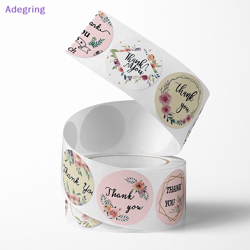 adegring-สติกเกอร์ฉลาก-thank-you-ลายดอกไม้โรแมนติก-1-นิ้ว-สําหรับตกแต่งซองจดหมาย-เครื่องประดับ-งานแต่งงาน-500-ชิ้น