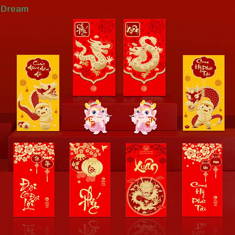 lt-dream-gt-ซองจดหมายกระดาษ-ลายการ์ตูนมังกร-สไตล์เวียดนาม-สร้างสรรค์-สีแดง-6-ชิ้น-ลดราคา