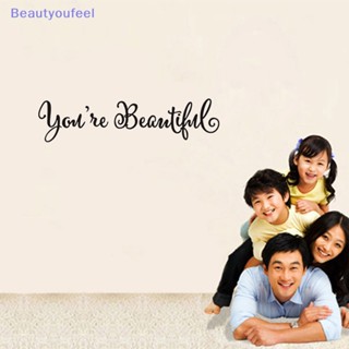 [Beautyoufeel] สติกเกอร์กระจก ลายตัวอักษร With Youre สําหรับติดตกแต่งผนังบ้าน ห้องนั่งเล่น 1 ชุด