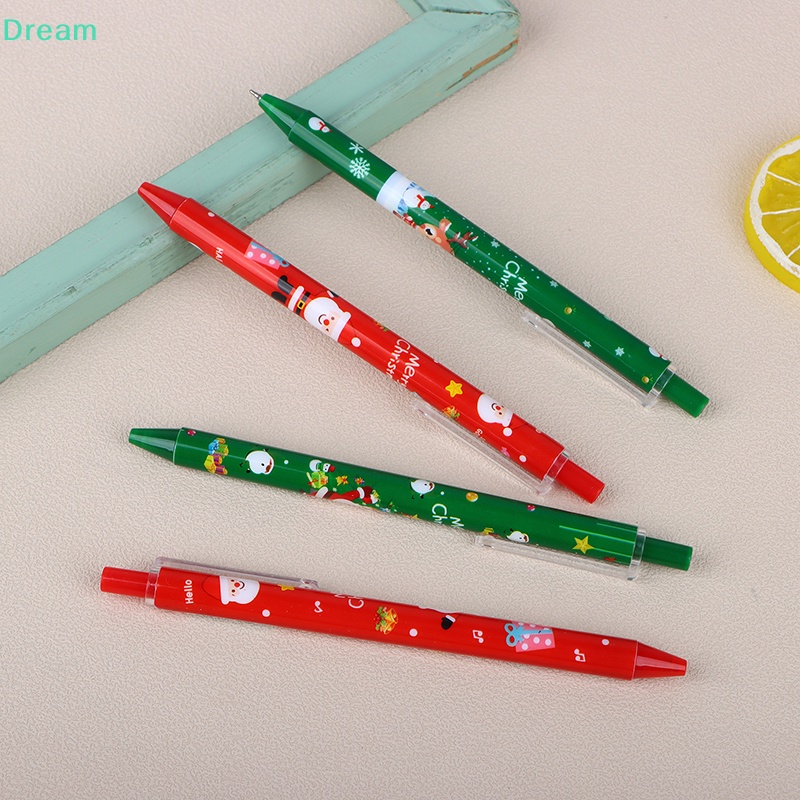 lt-dream-gt-ปากกาเจล-ลายคริสต์มาสน่ารัก-เครื่องเขียน-สําหรับสํานักงาน-โรงเรียน-4-ชิ้น