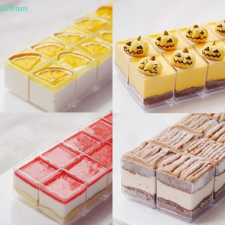 &lt;Dream&gt; ถ้วยพลาสติกใส ทรงสี่เหลี่ยม ขนาดเล็ก สําหรับใส่ขนมหวาน ไอศกรีม 10 ชิ้น