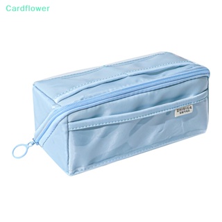 &lt;Cardflower&gt; กระเป๋าดินสอ กระเป๋าเครื่องเขียน มีซิป จุของได้เยอะ สีแคนดี้ แฟชั่นสําหรับโรงเรียน