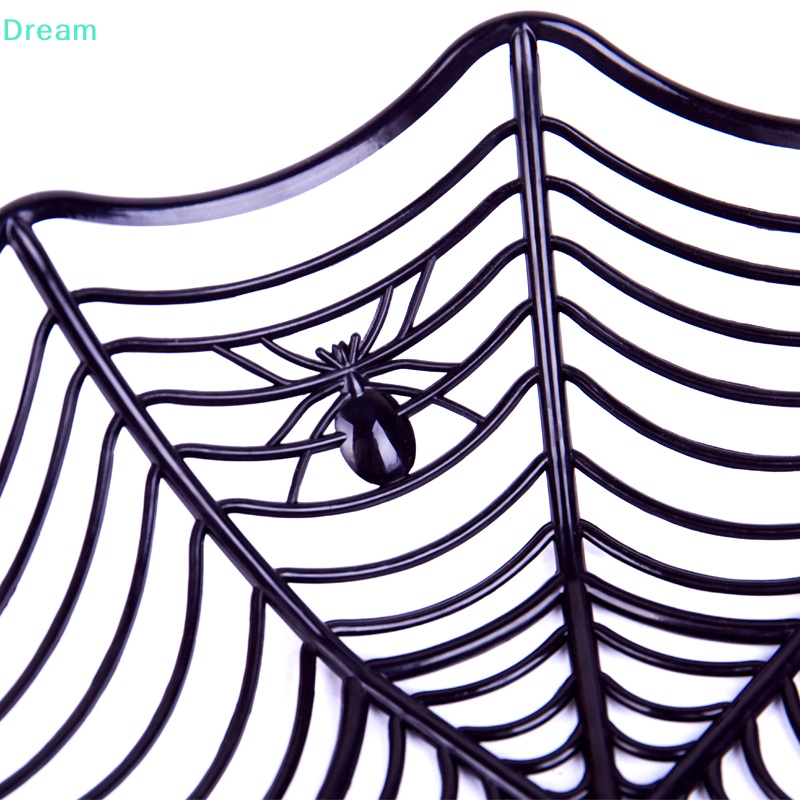 lt-dream-gt-ตะกร้าใส่ลูกอม-บิสกิต-ลายแมงมุม-สีดําส้ม-สําหรับตกแต่งปาร์ตี้ฮาโลวีน-ลดราคา