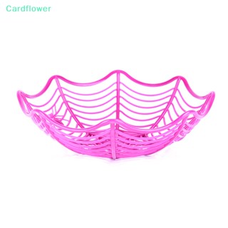 &lt;Cardflower&gt; ตะกร้าใส่ลูกอม บิสกิต ผลไม้ ลายแมงมุม สีดําส้ม สําหรับตกแต่งปาร์ตี้ฮาโลวีน ลดราคา