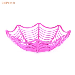 [BaiPester] ตะกร้าใส่ลูกอม บิสกิต ลายแมงมุม สีดําส้ม สําหรับตกแต่งปาร์ตี้ฮาโลวีน