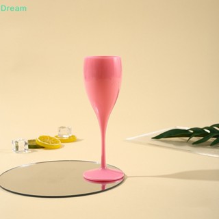 &lt;Dream&gt; ขลุ่ยแชมเปญ แก้วไวน์ พลาสติก สีขาว ปลอดภัย สําหรับร้านอาหาร เบียร์ วิสกี้ เครื่องดื่มลดราคา