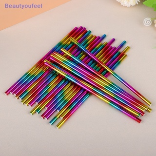 [Beautyoufeel] หลอดกระดาษ หลากสี สําหรับใส่เครื่องดื่ม 25 ชิ้น