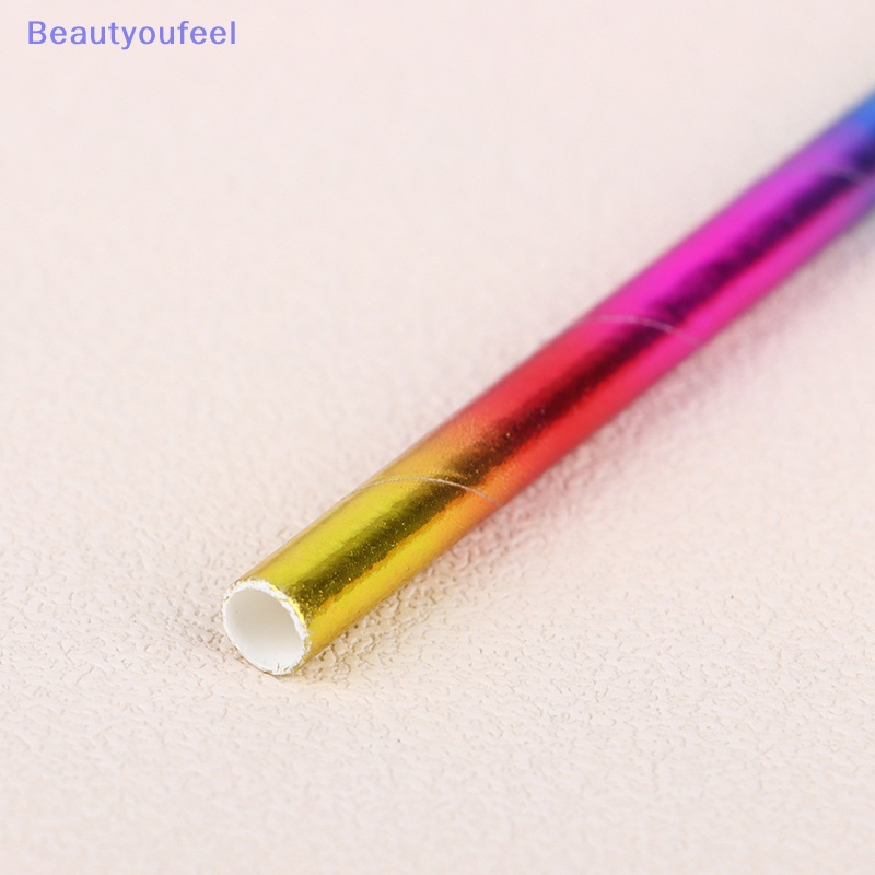 beautyoufeel-หลอดกระดาษ-หลากสี-สําหรับใส่เครื่องดื่ม-25-ชิ้น