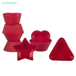 &lt;Cardflower&gt; แม่พิมพ์ซิลิโคน ทรงกลม ใช้ซ้ําได้ สําหรับทํามัฟฟิน คัพเค้ก เบเกอรี่ 6 24 ชิ้น