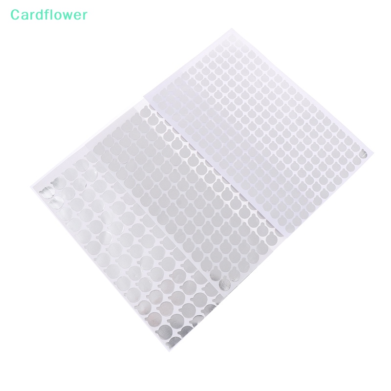 lt-cardflower-gt-สติกเกอร์ฟอยล์อลูมิเนียม-8-10-12-15-18-มม-สําหรับติดขวดเครื่องสําอาง-100-ชิ้น-ต่อแผ่น