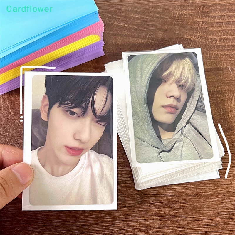 lt-cardflower-gt-ฟิล์มใส-ป้องกันรอย-กันน้ํา-สีโปร่งใส-สําหรับโปสการ์ดเกมมิ่ง-โฟโต้การ์ด-50-ชิ้น