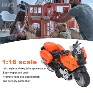 NAVEE 1:16 Scale รถจักรยานยนต์ของเล่นโลหะผสมเสียงการศึกษารถจักรยานยนต์แบบพกพาสำหรับเด็ก