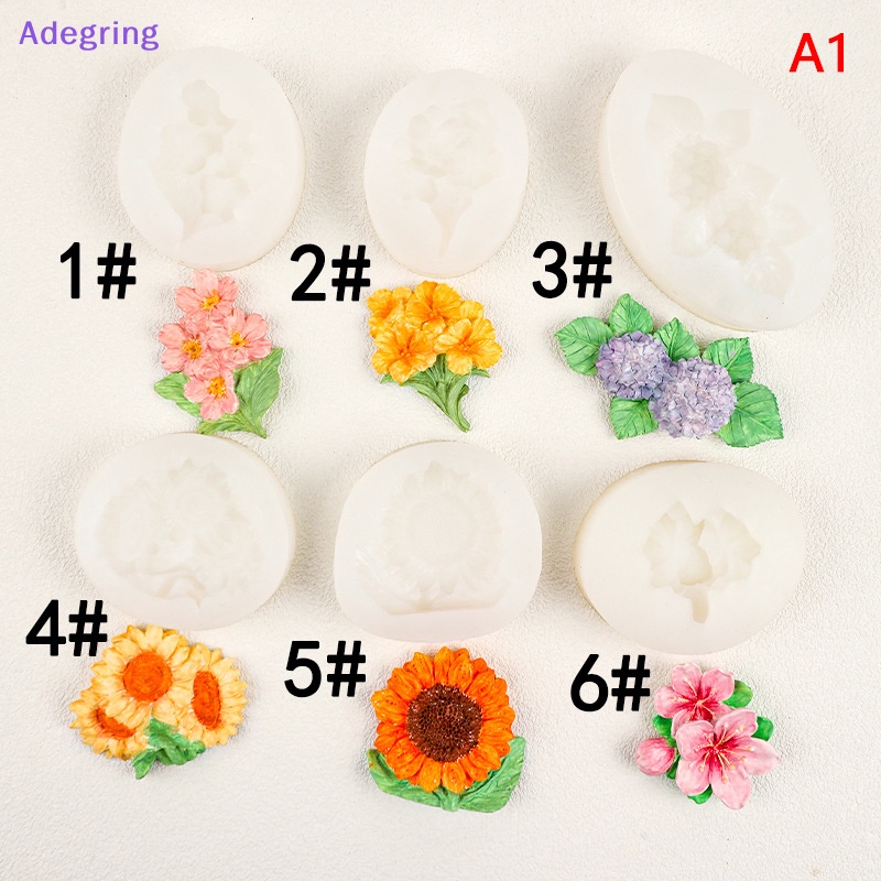 adegring-แม่พิมพ์ซิลิโคน-รูปดอกพีช-ดอกทานตะวัน-ไฮเดรนเยีย-สําหรับตกแต่งช่องแอร์รถยนต์
