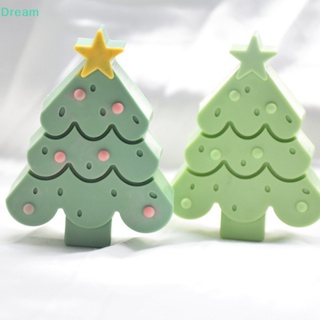 &lt;Dream&gt; แม่พิมพ์ซิลิโคนเรซิ่น รูปต้นคริสต์มาส สโนว์แมน 3D แฮนด์เมด สําหรับทําน้ําแข็ง ช็อคโกแลต Diy