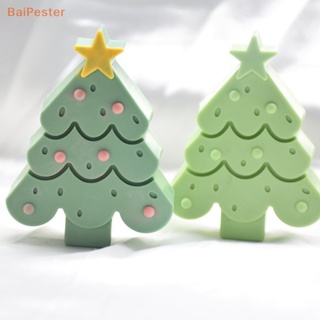 [BaiPester] แม่พิมพ์ซิลิโคนเรซิ่น รูปต้นคริสต์มาส สโนว์แมน 3D แฮนด์เมด สําหรับทําน้ําแข็ง ช็อคโกแลต Diy