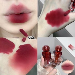 Shaqinuo ลิปสติก เนื้อแมตต์กํามะหยี่ ไม่ซีดจาง สีแดง สําหรับนักเรียน