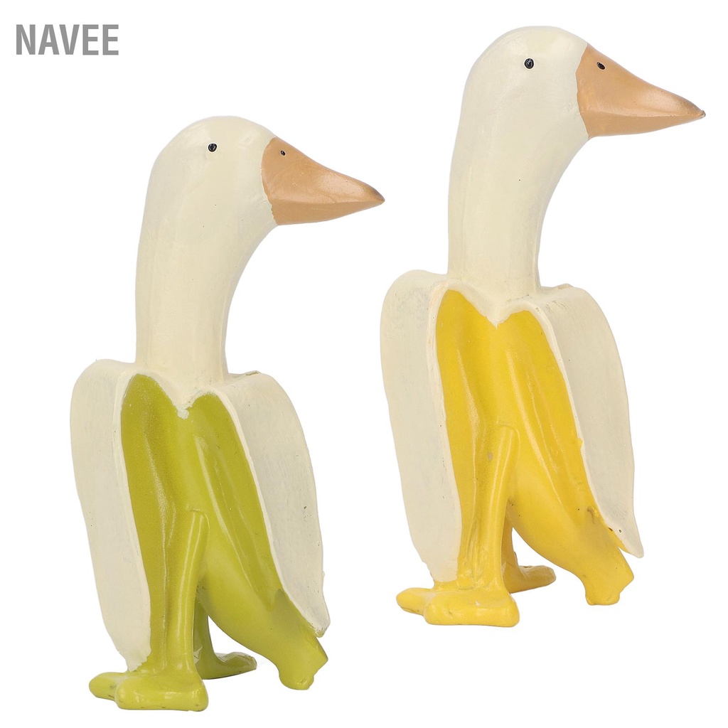 navee-เป็ดกล้วยรูปปั้นเครื่องประดับบ้านน่ารักตลกเรซิ่นfigurineตกแต่งสำหรับgarden-patio-yard-office