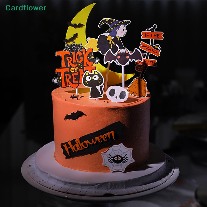 lt-cardflower-gt-ของตกแต่งเค้กฮาโลวีน-รูปการ์ตูนแม่มด-ปราสาทผี-ฟักทอง-แมงมุม-สําหรับปาร์ตี้ฮาโลวีน-ขนมหวาน-เค้ก-เบเกอรี่-ลดราคา