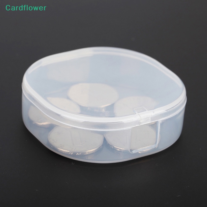 lt-cardflower-gt-กล่องพลาสติกใส-ทรงกลม-พร้อมฝาปิด-แบบพกพา-สําหรับเก็บพัฟแป้ง-เหรียญ-อิเล็กทรอนิกส์-ลดราคา