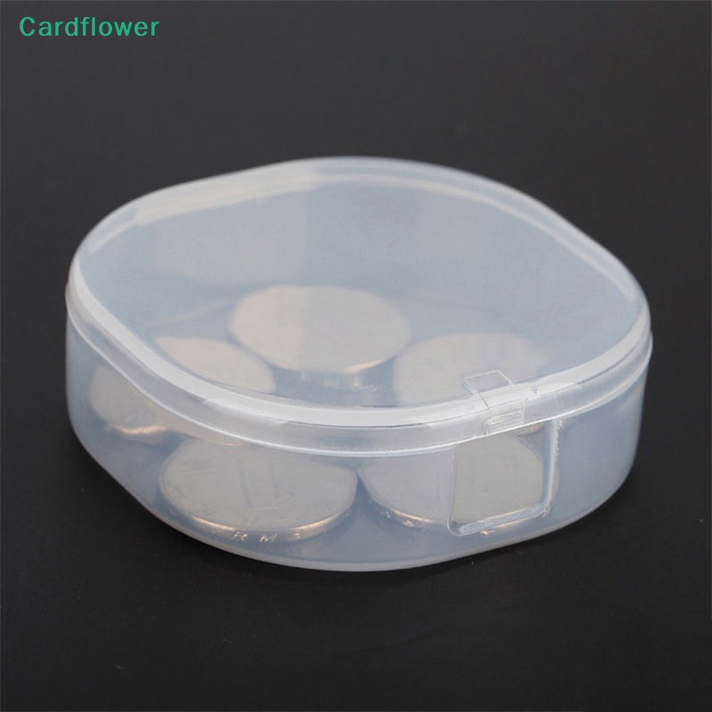 lt-cardflower-gt-กล่องพลาสติกใส-ทรงกลม-พร้อมฝาปิด-แบบพกพา-สําหรับเก็บพัฟแป้ง-เหรียญ-อิเล็กทรอนิกส์-ลดราคา