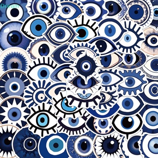 &lt;Dream&gt; สติกเกอร์ ลายการ์ตูนกราฟฟิติ Turkish Evil Eye Medusa Eye สําหรับติดตกแต่งตู้เย็น แล็ปท็อป กระเป๋าเดินทาง สเก็ตบอร์ด DIY ลดราคา 50 ชิ้น