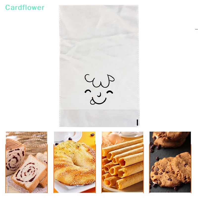 lt-cardflower-gt-ถุงพลาสติกใส-ลายอมยิ้ม-สําหรับใส่ขนมคุกกี้-ขนมปังปิ้ง