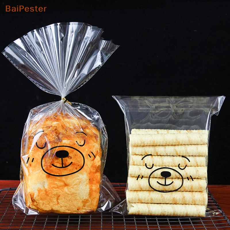 baipester-ถุงพลาสติกใส-สําหรับใส่ขนม-คุกกี้-อมยิ้ม-ขนมปังปิ้ง