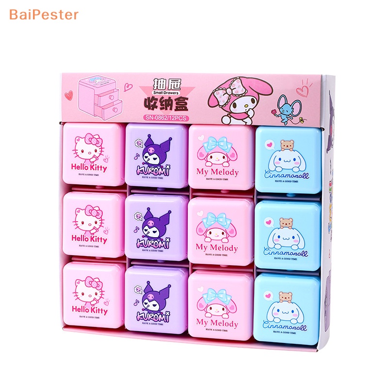 baipester-กล่องลิ้นชักเก็บของ-ลายการ์ตูน-sanrio-hello-kitty-cinnamoroll-my-melody-kuromi-น่ารัก-ขนาดเล็ก-สําหรับเก็บเครื่องประดับ