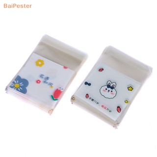 [BaiPester] ถุงซีล ลายการ์ตูนเกล็ดหิมะน่ารัก สําหรับใส่คุกกี้ ขนมหวาน 100 ชิ้น