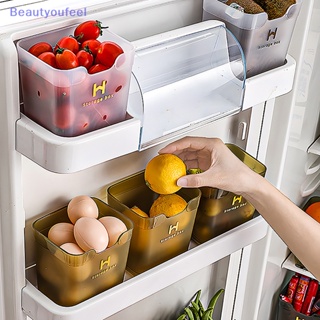 [Beautyoufeel] กล่องพลาสติกใส วางซ้อนกันได้ สําหรับเก็บอาหารแช่แข็ง ในตู้เย็น