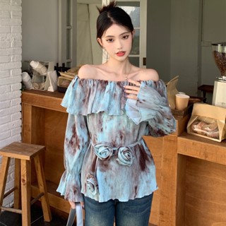สายเชือกคล้องคอ ทรงหลวม แต่งระบาย ไล่โทนสี เข้ากับทุกการแต่งกาย แฟชั่นเรโทร