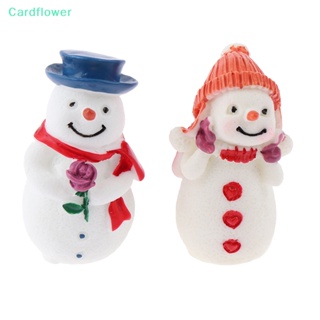&lt;Cardflower&gt; ฟิกเกอร์เรซิ่น รูปปั้นคู่คริสต์มาส ขนาดเล็ก DIY สําหรับตกแต่งสวนเด็ก 1 คู่