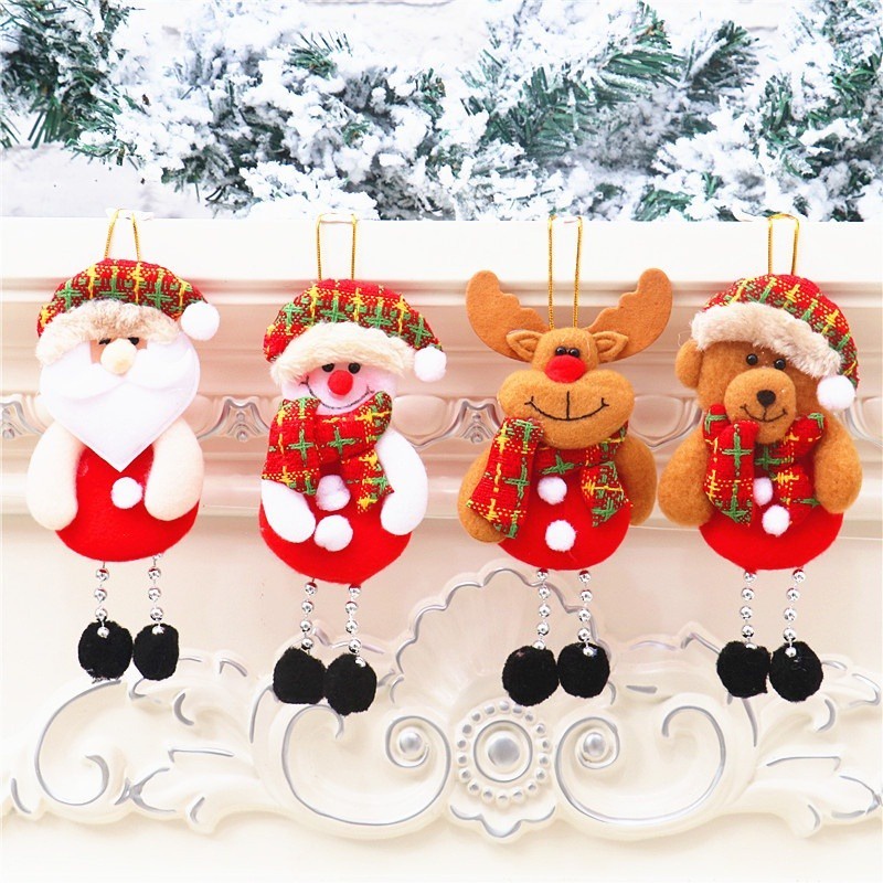 จี้ตุ๊กตาซานตาคลอส-สโนว์แมน-กวาง-คริสต์มาส-ปีใหม่-สําหรับตกแต่งต้นคริสต์มาส