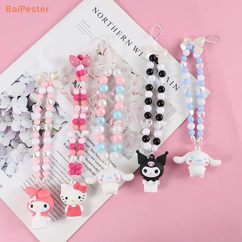 baipester-พวงกุญแจ-จี้ลูกปัด-ลายการ์ตูน-kuromi-cinnamoroll-สําหรับห้อยโทรศัพท์มือถือ