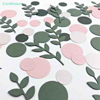 &lt;Cardflower&gt; กระดาษอาบน้ําเด็ก ลายใบไม้ สีเขียว สําหรับตกแต่งงานปาร์ตี้วันเกิด 100 ชิ้น