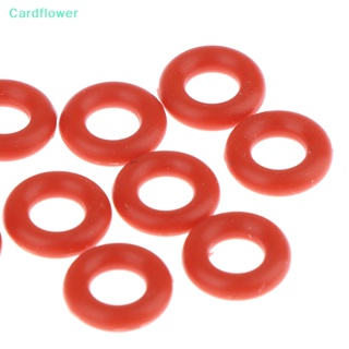 &lt;Cardflower&gt; โอริงซิลิโคน เกรดอาหาร สีแดง สําหรับเครื่องชงกาแฟ 10 ชิ้น