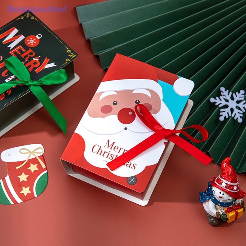 beautyoufeel-ถุงขนม-รูปหนังสือ-ซานต้าคลอส-คริสต์มาส-สําหรับตกแต่งบ้าน-ปาร์ตี้คริสต์มาส-ปีใหม่