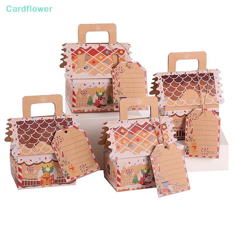 lt-cardflower-gt-กล่องขนม-รูปบ้านคริสต์มาส-ซานตาคลอส-ของขวัญปีใหม่-2024-4-ชิ้น