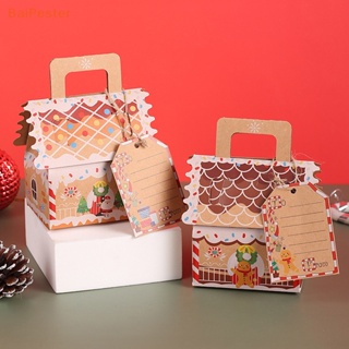 [BaiPester] กล่องขนม รูปบ้านคริสต์มาส ซานตาคลอส ของขวัญปีใหม่ 2024 สําหรับตกแต่งบ้าน 4 ชิ้น