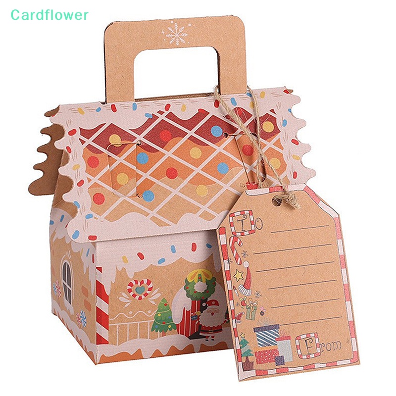 lt-cardflower-gt-กล่องขนม-รูปบ้านคริสต์มาส-ซานตาคลอส-ของขวัญปีใหม่-2024-4-ชิ้น