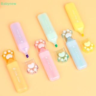 &lt;Babynew&gt; ปากกามาร์กเกอร์ เรืองแสง ลายกรงเล็บแมว สร้างสรรค์ สไตล์เกาหลี สําหรับสํานักงาน 6 ชิ้น