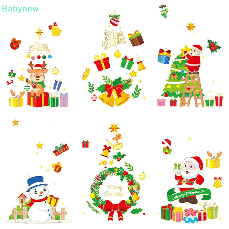 lt-babynew-gt-สติกเกอร์-pvc-ลายซานต้า-กวาง-สโนว์แมน-คริสต์มาส-ปีใหม่-ลอกออกได้-สําหรับติดตกแต่งกระจก-หน้าต่าง-ปาร์ตี้-ลดราคา