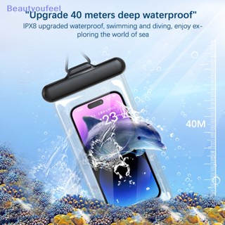 [Beautyoufeel] เคสโทรศัพท์มือถือ กันน้ํา พร้อมสายคล้อง สําหรับ IPhone 14 13 12 Pro Samsung Xiaomi