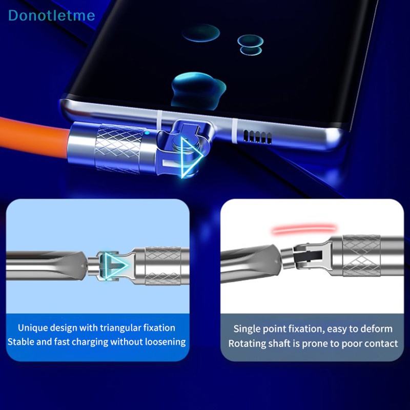 lt-donotletme-gt-สายเคเบิลชาร์จเร็ว-type-c-6a-180-องศา-สําหรับ-xiaomi-samsung