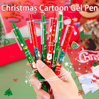 &lt;Dream&gt; ปากกาเจลกดธีมคริสต์มาส 0.5 มม. สร้างสรรค์ การ์ตูน นักเรียน ของขวัญ เครื่องเขียน สํานักงาน ปากกาเขียนน่ารัก อุปกรณ์คริสต์มาส ลดราคา