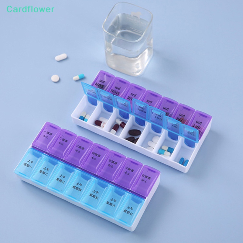 lt-cardflower-gt-กล่องเก็บยา-แบบสองแถว-7-วัน-14-ช่อง-ลดราคา