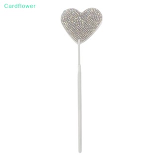 &lt;Cardflower&gt; กระจกตรวจสอบขนตาปลอม สเตนเลส ประดับเพชร สําหรับแต่งหน้า ลดราคา