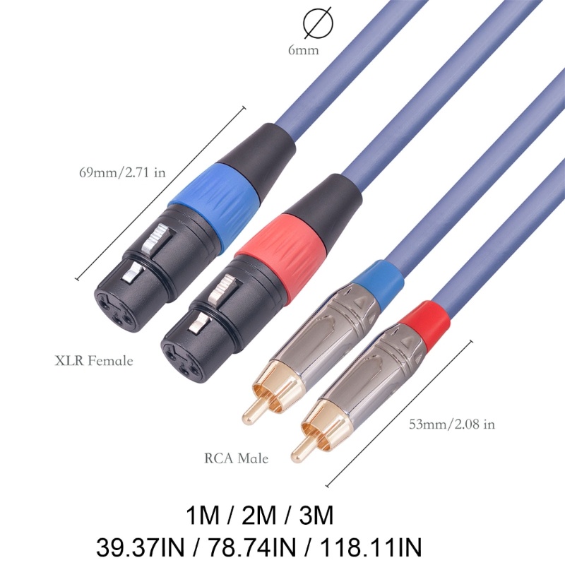 สายเคเบิ้ลเชื่อมต่อ-bt-female-2xlr-เป็น-rca-heavy-duty-2xlr-female-เป็น-2-rca-male-hifi