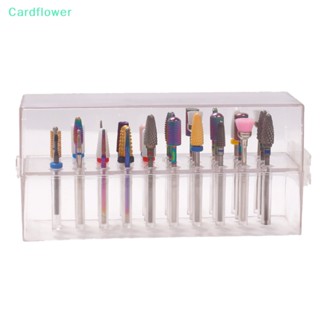 &lt;Cardflower&gt; กล่องเก็บดอกสว่าน 30 หลุม แบบใส กันฝุ่น สําหรับตัดเล็บอะคริลิค ลดราคา